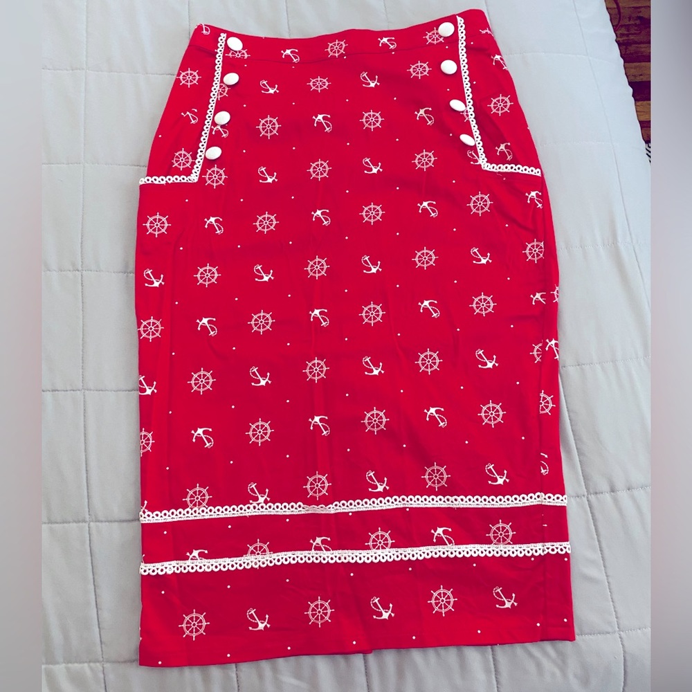 Voodoo Vixen Retro Pencil Skirt